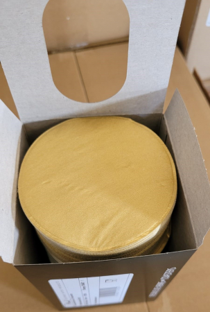 Coastere/suporturi din hartie pentru pahare sau cesti / aurii / diametru 9 cm / 250 buc [3]