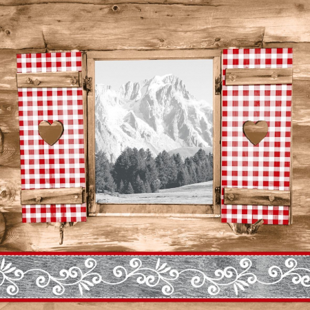 Servetele festive Linclass - Almblick (model cu vacuta) / 40 cm x 40 cm / 50 buc [1]