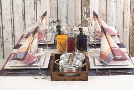 Servetele de masa FESTIVE - servetele festive cu carouri