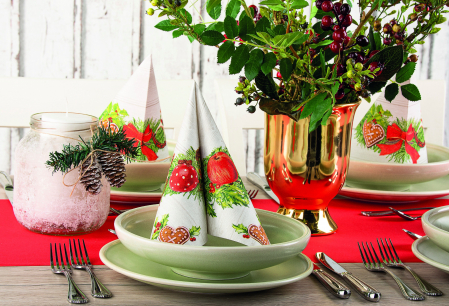 Servetele de masa festive Linclass - Advent / 40 x 40 cm / 50 buc [1]
