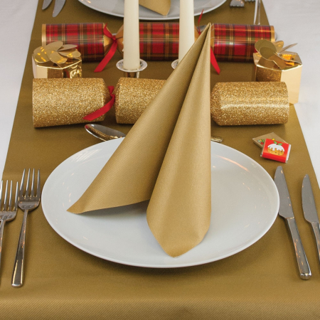 Servetele de masa festive Linclass - Gold (auriu) / 40 x 40 cm / 50 buc [2]