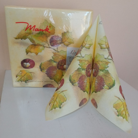 Servetele festive - TOAMNA - Servetele de masa festive Linclass - Kastanie (castane) / 40 x 40 cm / 50 buc