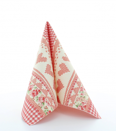 Servetele festive Linclass - Mathilda (inimioare) / 40 x 40 cm / 50 buc [5]