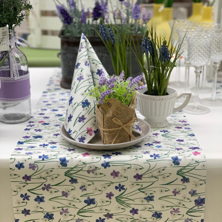 Servetele festive - FLORI - Servetele festive Linclass - Nelia (ghiocei, toporasi) / 40 x 40 cm / 50 buc