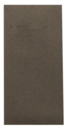 Servetele cu BUZUNAR pentru tacamuri Linclass Light - Maron / 40 x 40 cm / 75 buc [1]