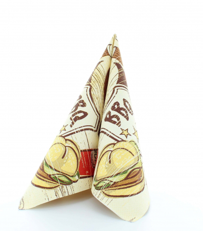 Servetele de masa festive Tissue Deluxe - BBQ (Fast Food)/ 40 x 40 cm / 50 buc [4]