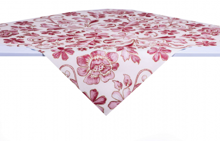 FETE DE MASA - Fata de masa - Linclass Georg (Flori bordo) / 80 x 80 cm / 1 buc