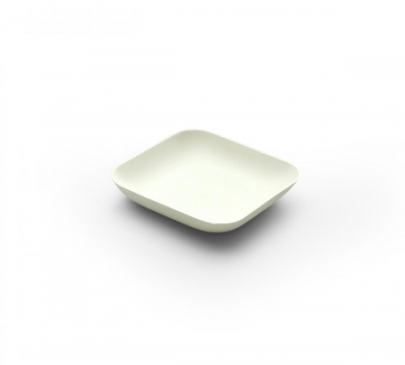VESELA PREMIUM UNICA FOLOSINTA - Farfurii mici patrate biodegradabile din pulpa de trestie de zahar, 80x80xh15 mm, 40 buc