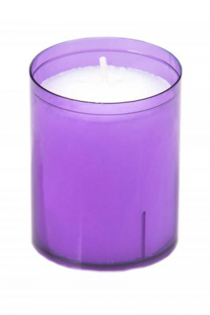 LUMANARI - Lumanare cilindrica in borcan de plastic lila, Ø 5 cm x h 6,5 cm, 1 buc