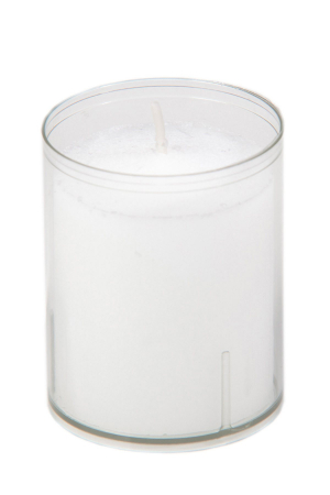 LUMANARI - Lumanare cilindrica in borcan de plastic transparent, Ø 5cm x h 6,5 cm, 1 buc