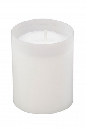 LUMANARI - Lumanare cilindrica in borcan de plastic alb, Ø 5cm x h 6,5 cm, 1 buc