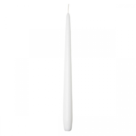 LUMANARI - Lumanare sfesnic conica, alba, Ø 2,2 cm x inaltime 28 cm, durata de ardere 10 ore