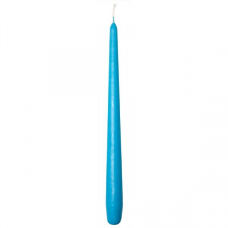 LUMANARI - Lumanare sfesnic conica, aquablue, Ø 2,2 cm x inaltime 28 cm, durata de ardere 10 ore
