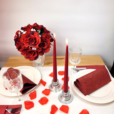 Lumanare sfesnic conica, bordo, Ø 2,2 cm x inaltime 28 cm, durata de ardere 10 ore [1]