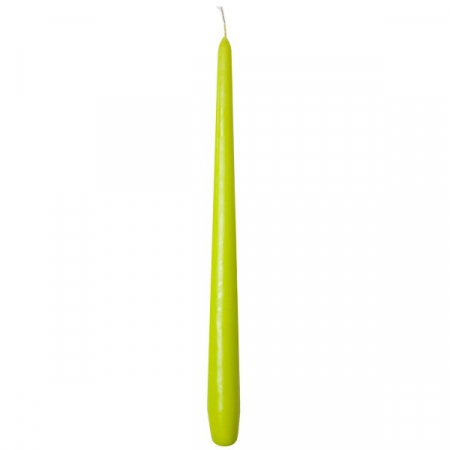 LUMANARI - Lumanare sfesnic conica, verde kiwi, Ø 2,2 cm x inaltime 28 cm, durata de ardere 10 ore