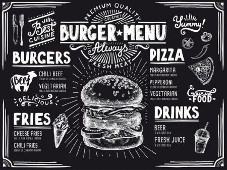 naproane din hartie imprimeu burger [1]