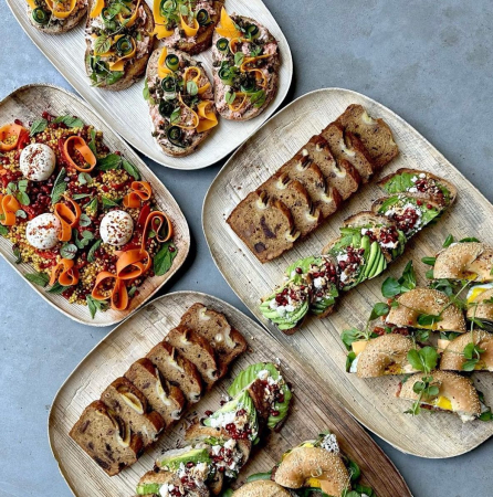 Platouri mari catering, biodegradabile, din scoarta de palmier, 550 x 360 x h25mm, 5 buc [2]