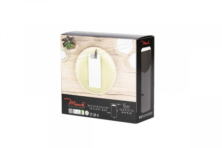 Port-tacam negru pentru tacamuri + servetel alb inclus / 100 buc [4]