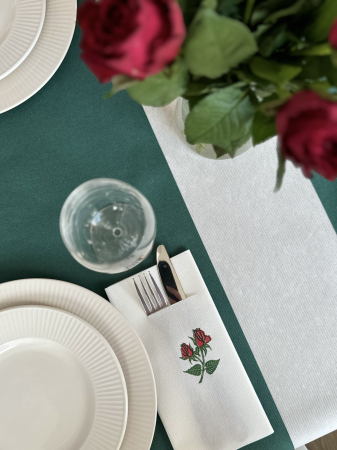 Servetele cu BUZUNAR pentru tacamuri, Linclass-Airlaid (Trandafir) / 43 x 43 cm / 75 buc [4]