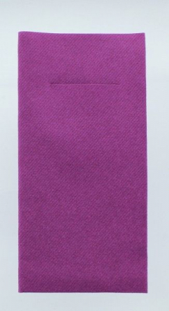 Servetele cu BUZUNAR pentru tacamuri - Linclass Aubergine (mov) / 40 x 40 cm / 75 buc [1]