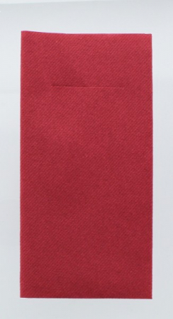Servetele cu BUZUNAR pentru tacamuri - Linclass Bordeaux (Bordo) / 40 x 40 cm / 75 buc [1]
