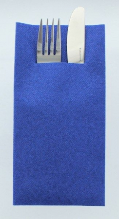 Linclass, HIGH QUALITY - Servetele cu BUZUNAR pentru tacamuri - Linclass Royalblau (Albastru regal) / 40 x 40 cm / 75 buc