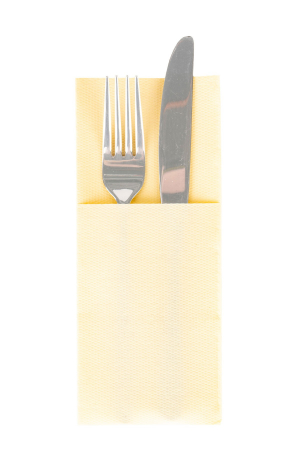 Servetele BUZUNAR tacamuri - Servetele cu BUZUNAR pentru tacamuri - Softpoint (Crem) / 33 x 40 cm / 50 buc