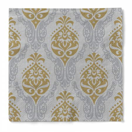 Servetele de masa, 3 straturi - Servetele de masa 3 straturi, Tissue - Doris (imprimeu auriu-argintiu) / 40 x 40 cm / 100 buc