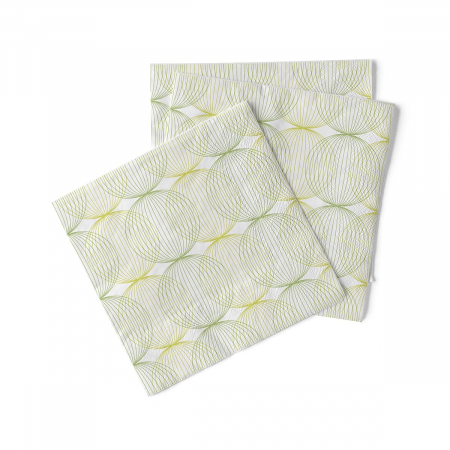 Servetele de masa 3 straturi, Tissue - Ludo (imprimeu verde lime - verde oliv) / 40 x 40 cm / 100 buc [1]