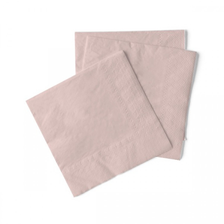 Servetele de masa 3 straturi, Tissue - Roz pudrat / 40 x 40 cm / 100 buc [1]