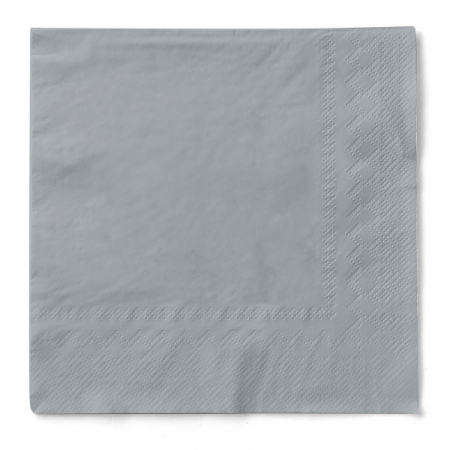 Servetele de masa, 3 straturi, UNI - Servetele de masa 3 straturi, Tissue - Silver (Argintiu) / 40 x 40 cm / 100 buc