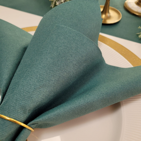 Servetele de masa festive Linclass - Dark Green (verzi) / 40 x 40 cm / 50 buc [5]