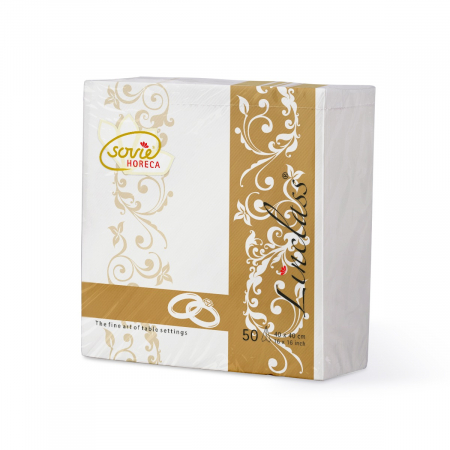 Servetele de masa festive Linclass Hochzeit- Nunta (Auriu) / 40 x 40 cm / 50 buc [2]