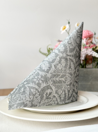Servetele de masa festive Linclass - Jacquard (gri) / 40 x 40 cm / 12 buc [4]