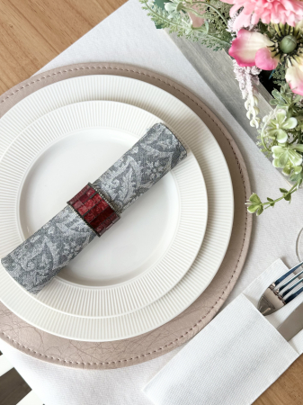 Servetele de masa festive Linclass - Jacquard (gri) / 40 x 40 cm / 12 buc [8]