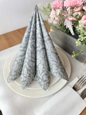 Servetele festive - TOAMNA - Servetele de masa festive Linclass - Jacquard (gri) / 40 x 40 cm / 12 buc