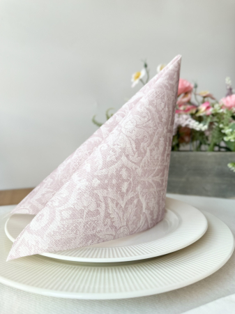 Servetele de masa festive Linclass - Jacquard (roz pal) / 40 x 40 cm / 12 buc [4]