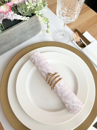 Servetele de masa festive Linclass - Jacquard (roz pal) / 40 x 40 cm / 12 buc [5]