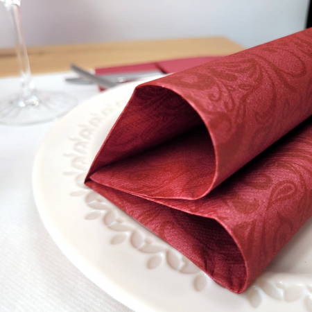 Servetele de masa festive Linclass - Lias (bordo) / 40 x 40 cm / 50 buc [1]