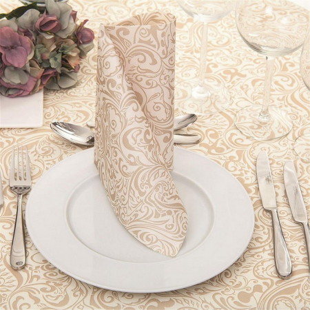 CULOAREA ANULUI 2025 - Servetele de masa festive Linclass - Lias (crem-bej) / 40 x 40 cm / 50 buc