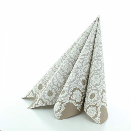Servetele de masa festive Linclass - Mandy (Grej-alb) / 40 x 40 cm / 50 buc [3]