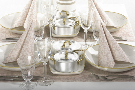 Servetele de masa festive Linclass - Mika (bej) / 40 x 40 cm / 50 buc [1]