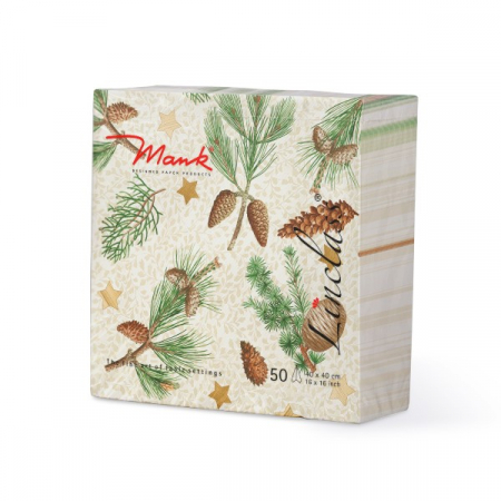 Servetele de masa festive Linclass - Pinea (crengute de brad) / 40 x 40 cm / 50 buc [5]
