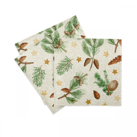 Servetele de masa festive Linclass - Pinea (crengute de brad) / 40 x 40 cm / 50 buc [3]