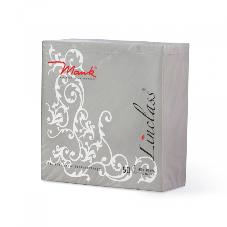 Servetele de masa festive Linclass - Pomp (Argintiu-Alb) / 40 x 40 cm / 50 buc [9]