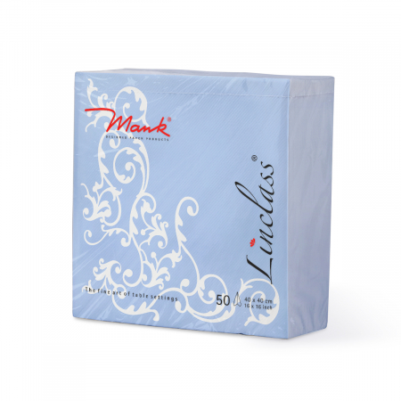Servetele de masa festive Linclass - Pomp (Baby Blue-Alb) / 40 x 40 cm / 50 buc [7]