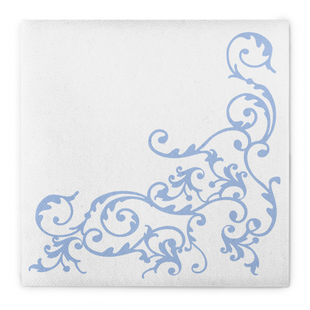 Servetele de masa festive Linclass - Pomp (Baby Blue-Alb) / 40 x 40 cm / 50 buc [3]