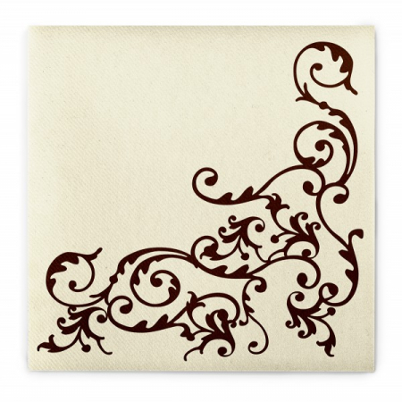 Servetele de masa FESTIVE - Servetele de masa festive Linclass - Pomp (crem-mocca) / 40 x 40 cm / 50 buc