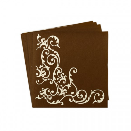 Servetele de masa festive Linclass - Pomp (crem-mocca) / 40 x 40 cm / 50 buc [2]
