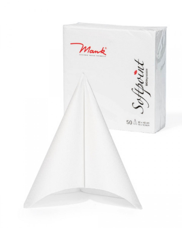 Servetele festive - ANIVERSARE SAU BOTEZ - Servetele de masa festive Softpoint - Albe / 40x40 cm / 50 buc